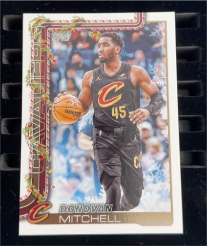 2025-26 Topps Holiday #H63 Donovan Mitchell Cleveland Cavaliers — front