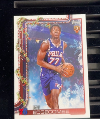 2025-26 Topps Holiday #H163 VJ Edgecombe Rookie — front