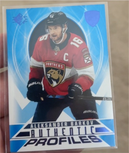 2020-21 Upper Deck SP Hockey #AP-18 Aleksander Barkov Authentic Profiles Blue — front