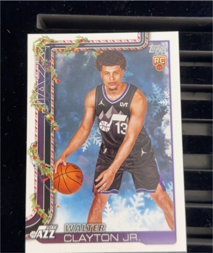 2025-26 Topps Holiday #H178 Walter Clayton Jr. Rookie — front