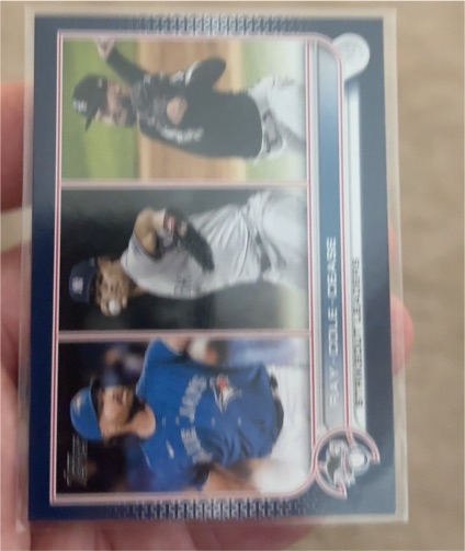 2022 Topps Series 1 #138 AL Strikeout Leaders Robbie Ray Gerrit Cole Dylan Cease — front