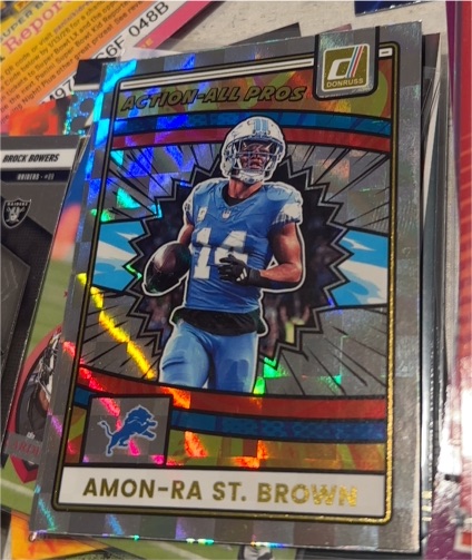 2025 Panini Donruss Action All Pros #AAP-AST Amon-Ra St. Brown — front