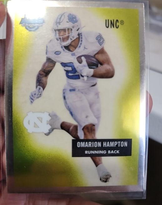 2024 Bowman Chrome University #55B-4 Omarion Hampton — front