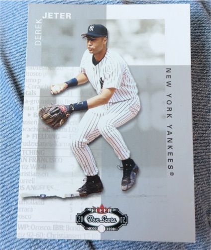 2002 Fleer Box Score #1 Derek Jeter — front