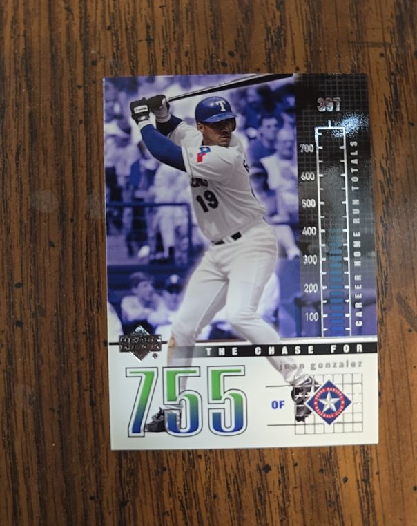 2003 Upper Deck Chase for 755 #C14 Juan Gonzalez — front