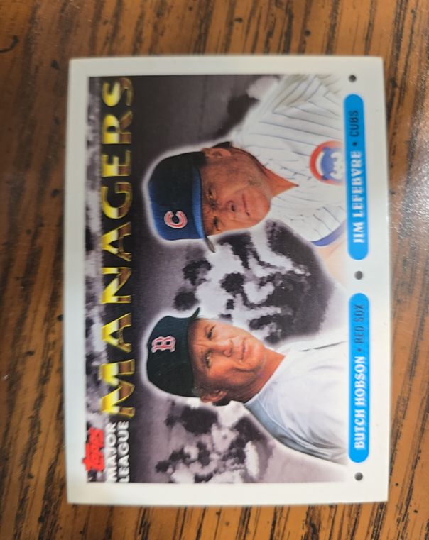 1993 Topps #502 Butch Hobson / Jim Lefebvre — front