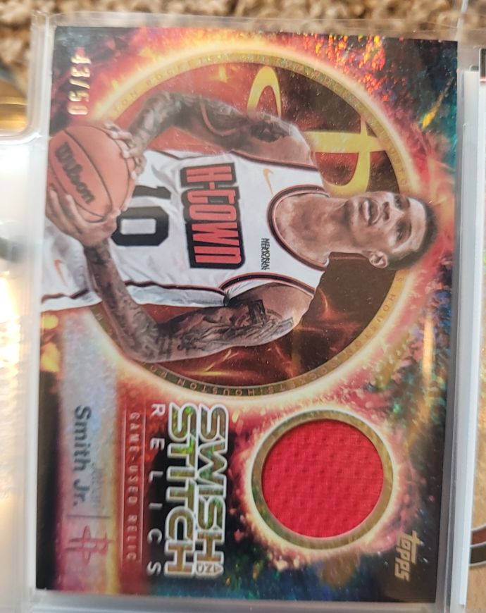 2025-26 Topps #SST-JSJ Jabari Smith Jr. Swish and Stitch Relics — front