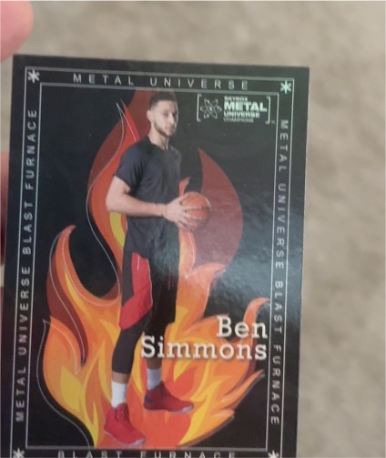 2021 SkyBox Metal Universe Champions #BF-10 Ben Simmons Blast Furnace — front