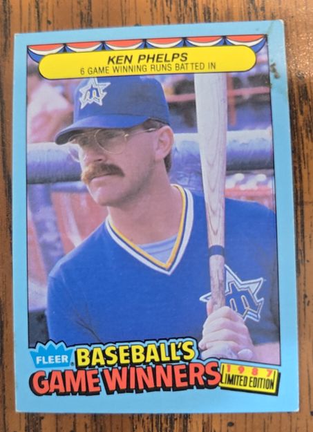 1987 Fleer Baseball's Game Winners #34 Ken Phelps — front