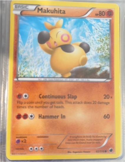 2013 Pokémon Black & White Plasma Freeze #62 Makuhita — front