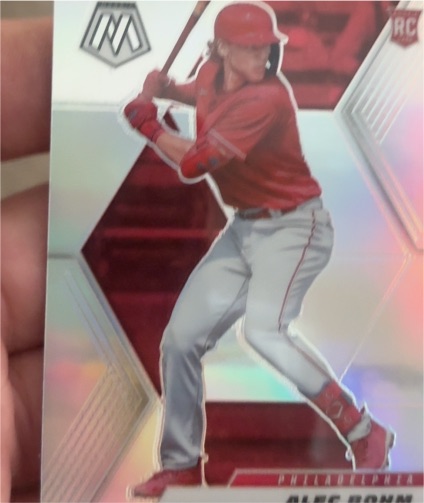 2021 Panini Mosaic #RC Alec Bohm Rookie Silver Prizm — front