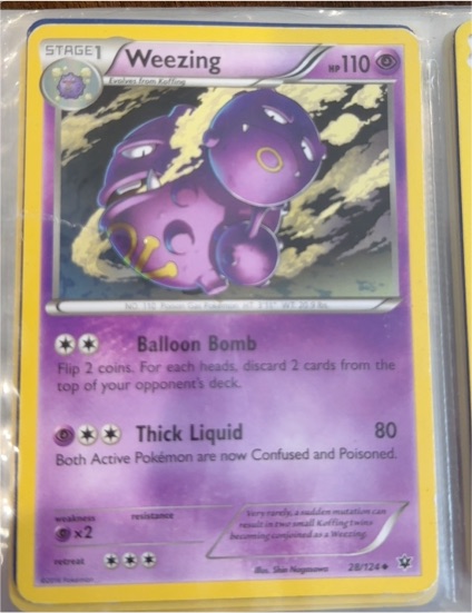 2016 Pokémon XY Fates Collide #28 Weezing — front