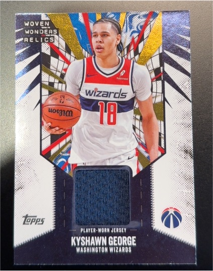 2025-26 Topps Woven Wonders Relics #WW-KG Kyshawn George — front