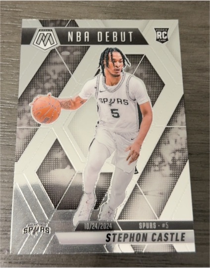 2024-25 Panini Mosaic #267 Stephon Castle NBA Debut — front