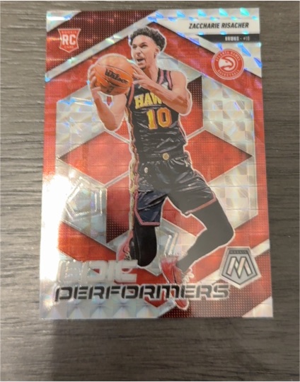 2024-25 Panini Mosaic #11 Zaccharie Risacher Epic Performers Mosaic — front