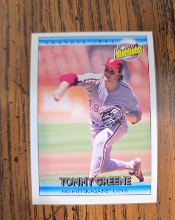 1992 Donruss #94 Tommy Greene — front