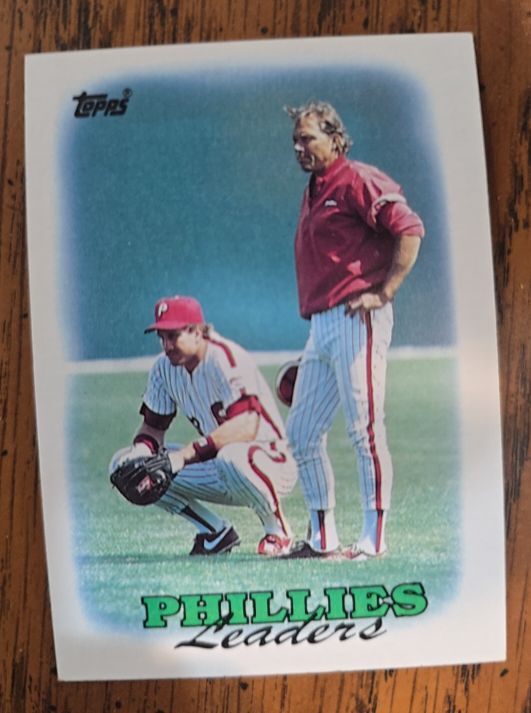 1988 Topps #669 Phillies Leaders Lance Parrish/Mike Ryan — front