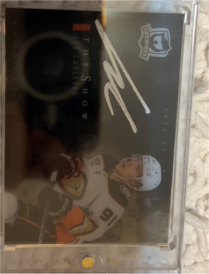 2023-24 Upper Deck The Cup The Show Black #SB-TZ Trevor Zegras — front