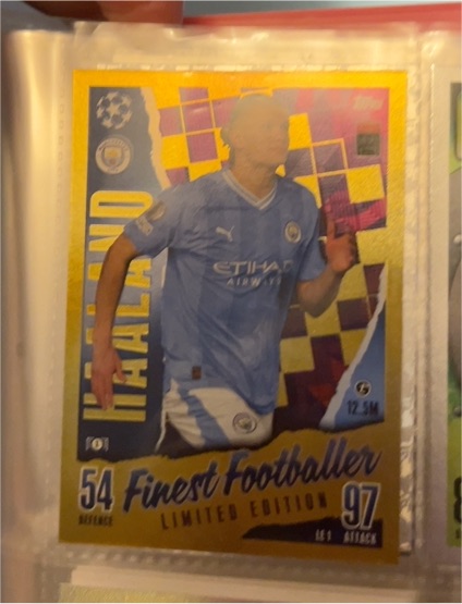 2023-24 Topps Match Attax Finest Footballer Limited Edition #LE1 Erling Haaland — front