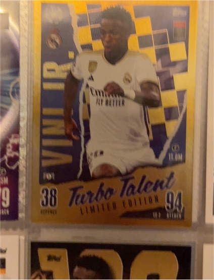 2023 Topps Match Attax #LE2 Vinicius Jr Turbo Talent Limited Edition — front