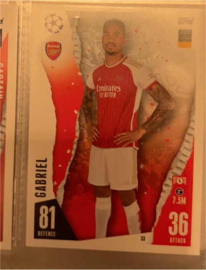 2023-24 Topps Match Attax UEFA Champions League #33 Gabriel — front