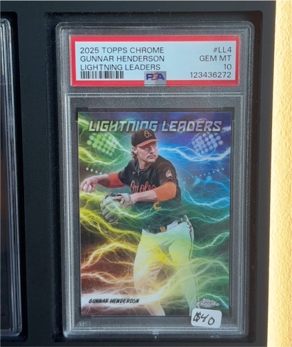 2025 Topps Chrome #LL-4 Gunnar Henderson Lightning Leaders — front