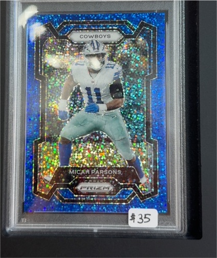 2023 Panini Prizm Prizms Red Sparkle #78 Micah Parsons — front