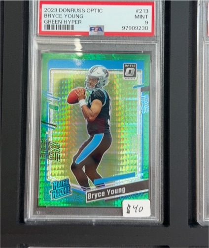 2023 Donruss Optic #213 Bryce Young Green Hyper — front