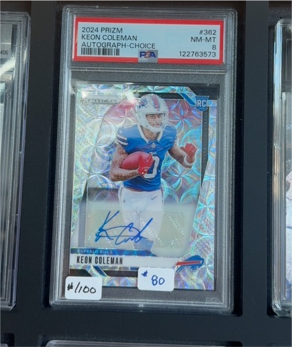 2024 Panini Prizm #362 Keon Coleman Autograph-Choice — front