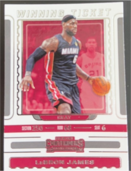 2019-20 Panini Contenders Winning Ticket #2 LeBron James — front