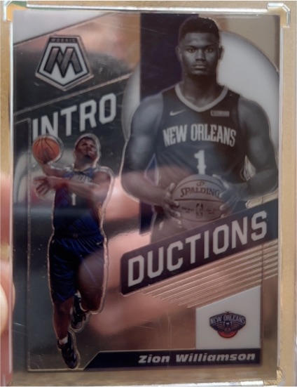 2019-20 Panini Mosaic Introductions #5 Zion Williamson — front