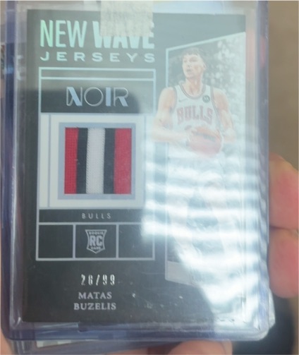 2024-25 Panini Noir New Wave Jerseys #NWJ-BUZ Matas Buzelis — front