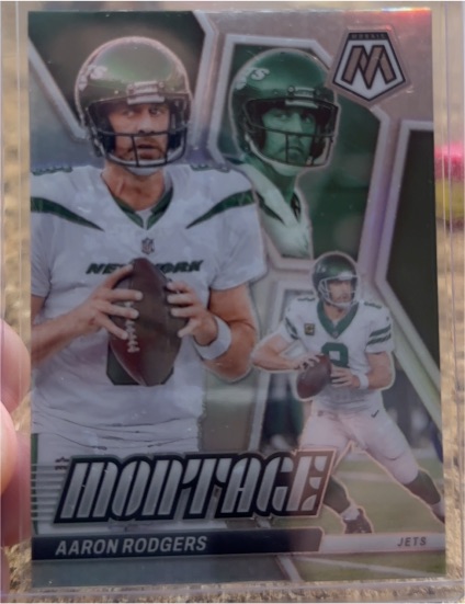 2024 Panini Mosaic #M-19 Aaron Rodgers Montage — front