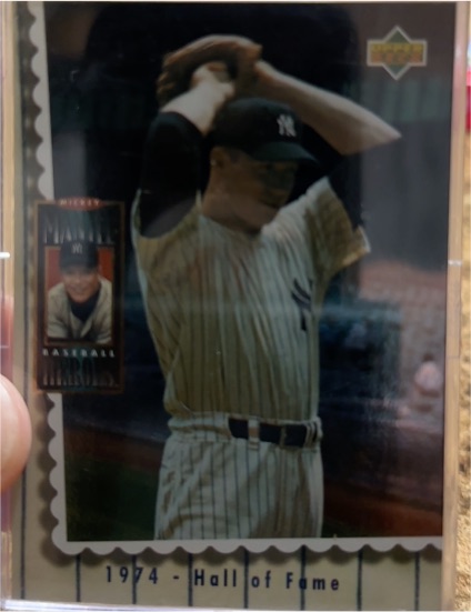 1994 Upper Deck #71 Mickey Mantle Baseball Heroes: Mickey Mantle — front