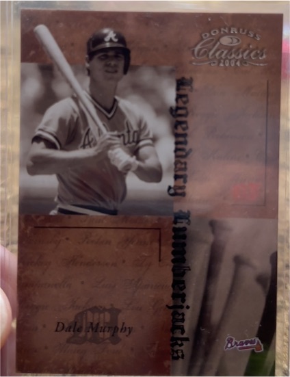 2004 Donruss Classics #LB-15 Dale Murphy Legendary Lumberjacks — front