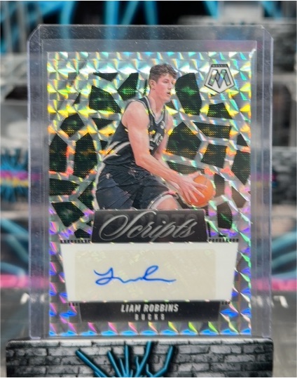 2024-25 Panini Mosaic #MS-LRM Liam Robbins Scripts Autograph — front