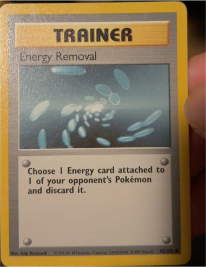 1999 Pokemon Base Set #92 Energy Removal — front