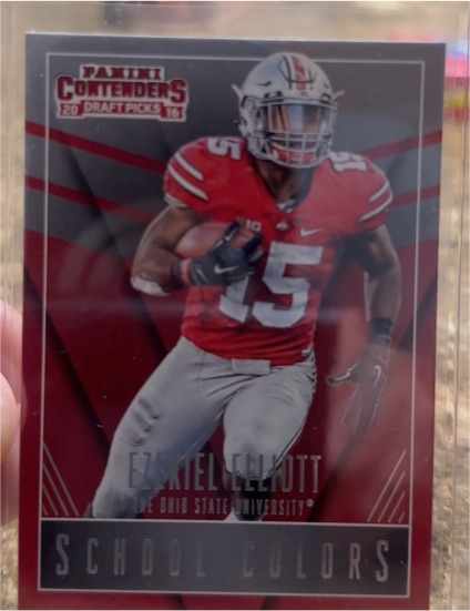 2016 Panini Contenders Draft Picks #5 Ezekiel Elliott School Colors — front