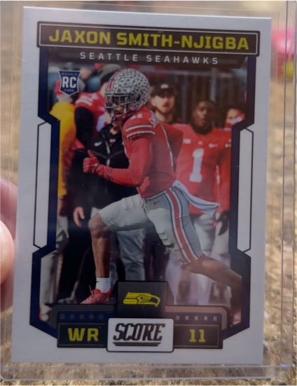 2023 Panini Score #348 Jaxon Smith-Njigba Rookie Card — front