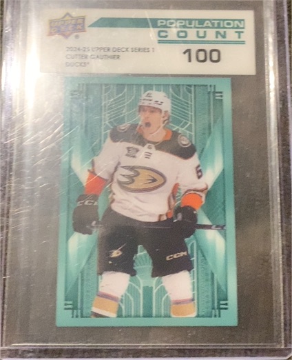 2024-25 Upper Deck #PC-15 Cutter Gauthier Population Count 100 — front
