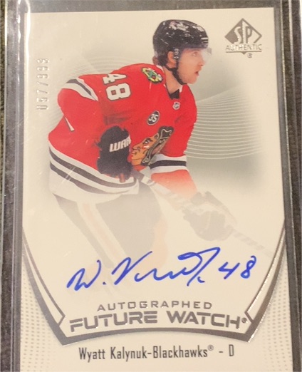 2021-22 SP Authentic #119 Wyatt Kalynuk Future Watch Autographed — front