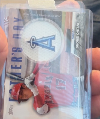 2023 Topps Series 2 Father's Day Commemorative Team Patch #FD-SO Shohei Ohtani — front