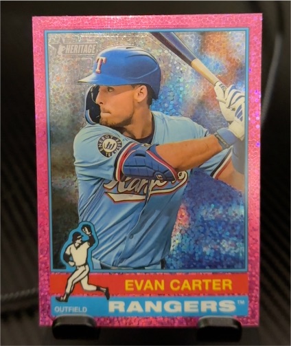2025 Topps Heritage #496 Evan Carter — front