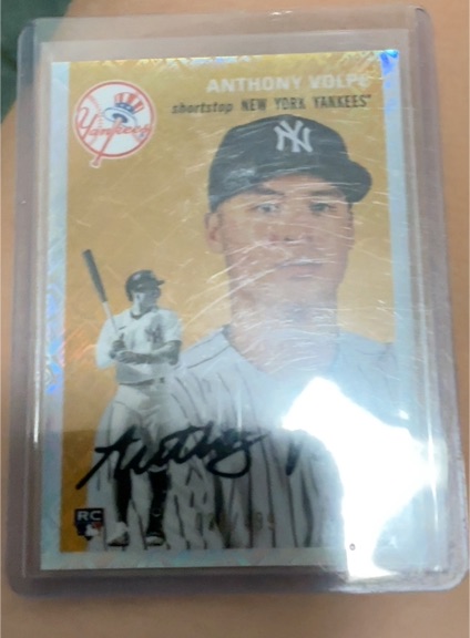 2023 Topps Chrome Platinum Anniversary #100 Anthony Volpe — front