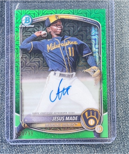 2025 Bowman Chrome #BMA-JM Jesus Made — front