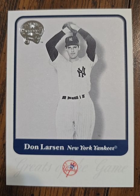 2001 Fleer Greats of the Game #5 Don Larsen — front