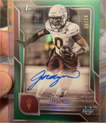 2025 Bowman Chrome University #82 Jordyn Tyson — front