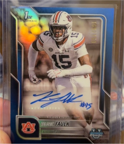 2025 Bowman Chrome University #BCA-KFA Keldric Faulk — front