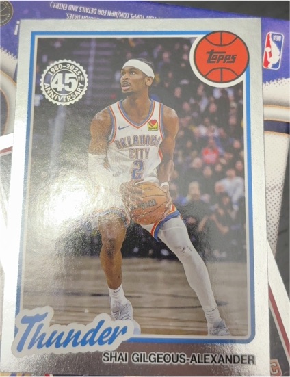 2025-26 Topps Basketball #80BK-91 Shai Gilgeous-Alexander 45th Anniversary — front
