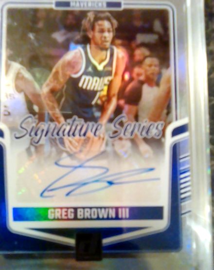 2024-25 Panini Donruss Signature Series #SS-GB3 Greg Brown III — front